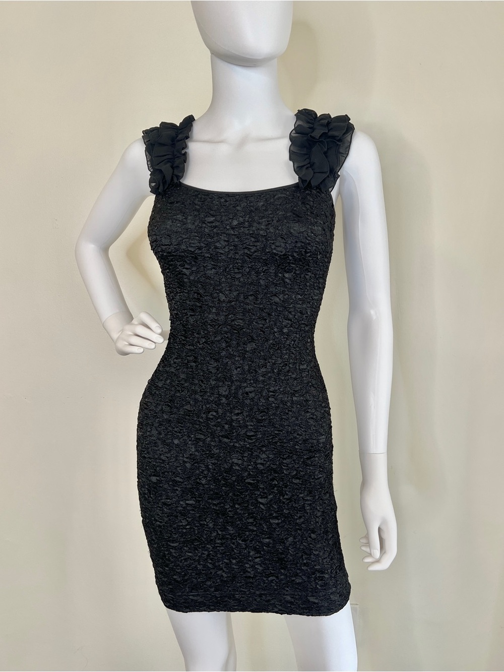 H&M Y2K BLACK MINI DRESS – SIZE 2 / XS